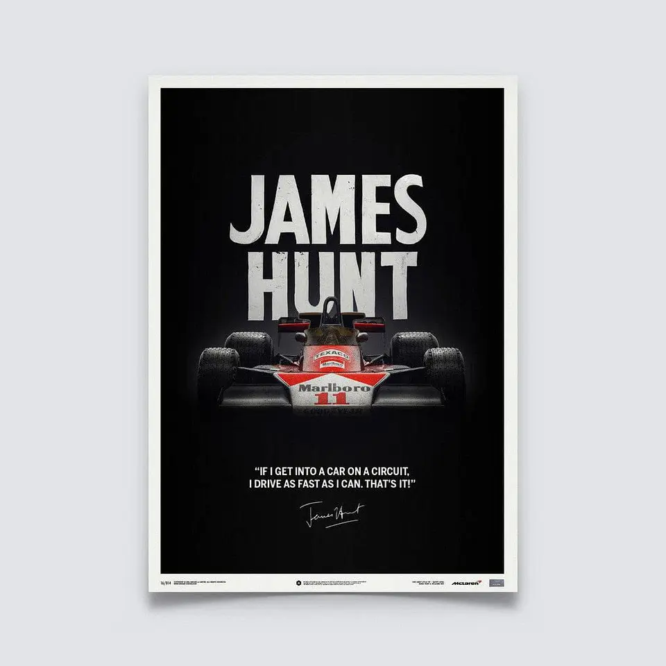 Cuadro Auto Mclaren M23 - 1976 James Hunt Fórmula 1 Firma F1 1