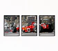 Set de 3 Cuadros Ferrari Fórmula 1 – Gran Premio de Mónaco + Póster Michael Schumacher - Miniatura 2