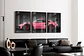 Set De 3 Cuadros Porsche 911 Gt3 Rs Rosa + Marco - Miniatura 1