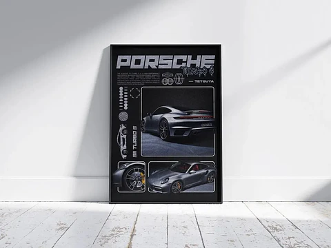 Cuadro Porsche 911 Turbo S - Automovilismo Deportivo + Marco