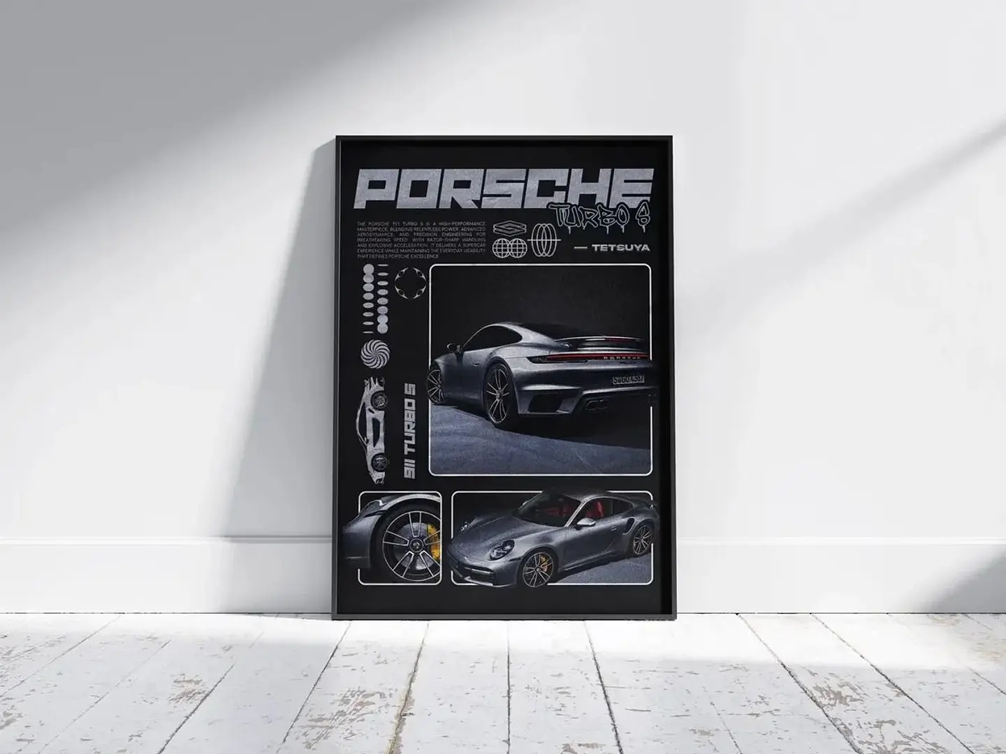 Cuadro Porsche 911 Turbo S - Automovilismo Deportivo + Marco 1