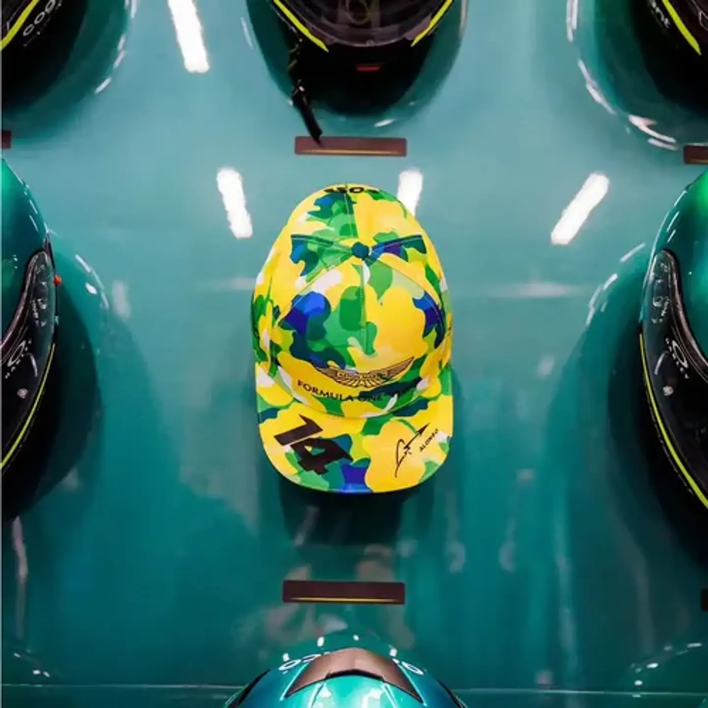 Jockey Aston Martin Gorra 2024 Alonso 14 Gorra Gp Brasil F1 3