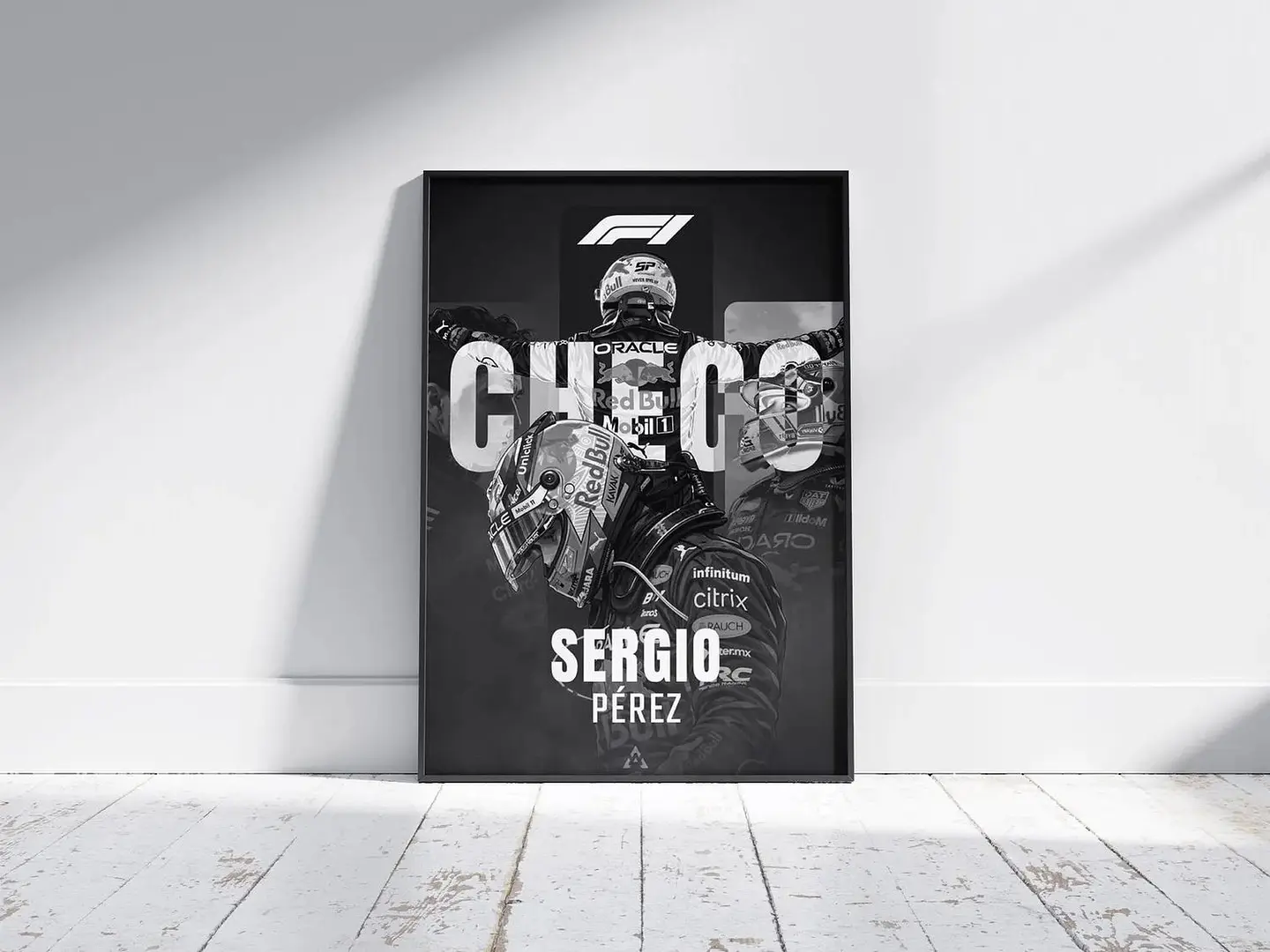 Cuadro Sergio Pérez F1 - Piloto De Fórmula 1 + Marco 1