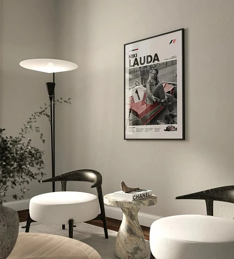 Cuadro Niki Lauda F1  Piloto Histórico + Marco