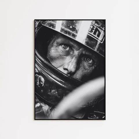 Cuadro Vintage Niki Lauda F1  Piloto Histórico + Marco