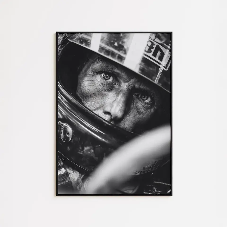 Cuadro Vintage Niki Lauda F1  Piloto Histórico + Marco 1