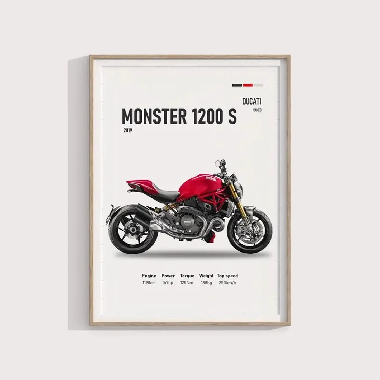 Cuadro Ducati Monster 1200 - Motociclismo Deportivo + Marco 1