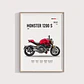 Cuadro Ducati Monster 1200 - Motociclismo Deportivo + Marco - Miniatura 1