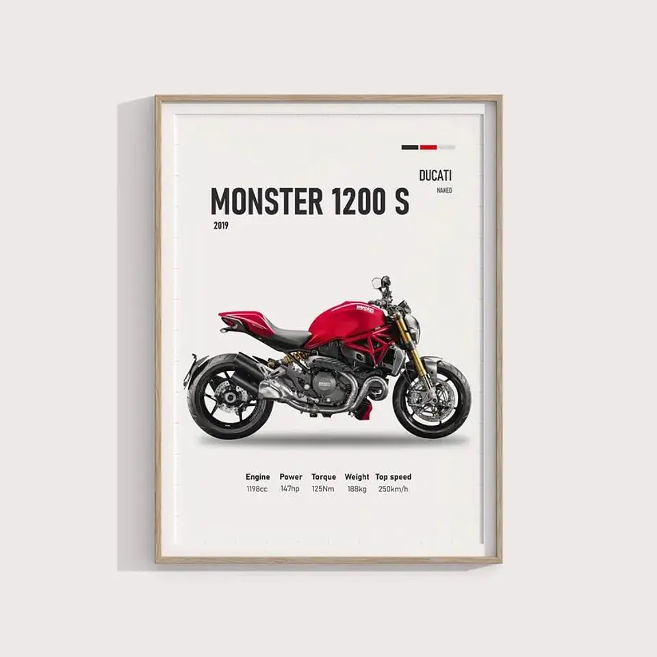 Cuadro Ducati Monster 1200 - Motociclismo Deportivo + Marco 1