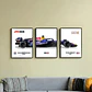 Set De 3 Cuadros Red Bull F1 RB22: Verstappen y Hadjar 2026 + Marco - Miniatura 1