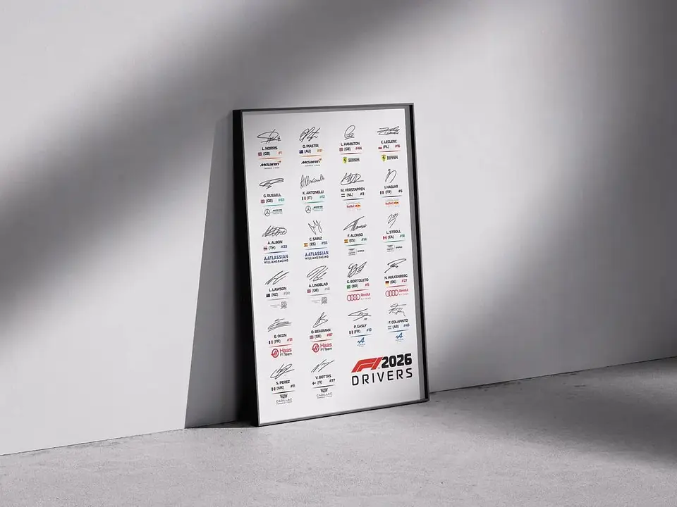 Cuadro Firmas De Pilotos De F1 2026 Colección Especial 4