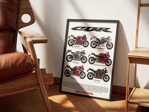 Cuadro Moto Honda CBR Superbike 2026 Colección + Marco