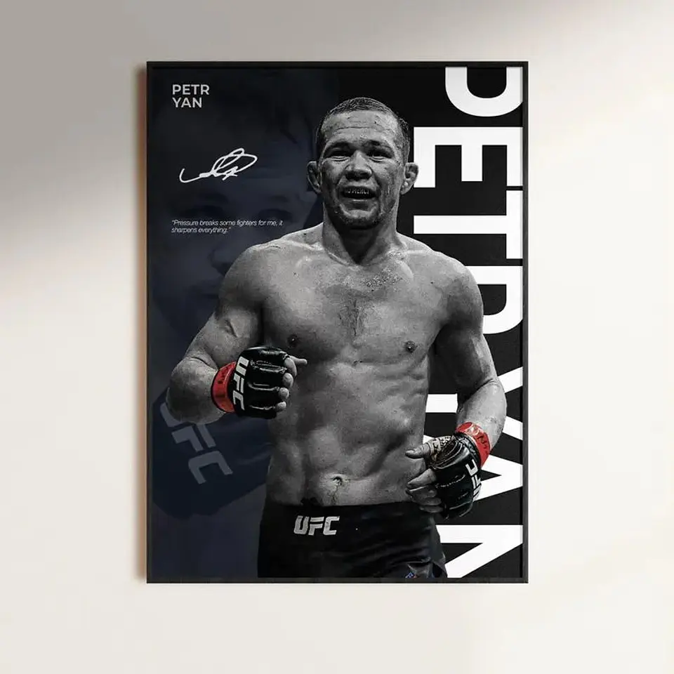 Cuadro UFC Petr Yan Peso Gallo I + Marco Negro 1