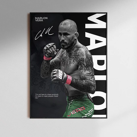 Cuadro UFC Marlon “Chito” Vera Peso Gallo + Marco Negro