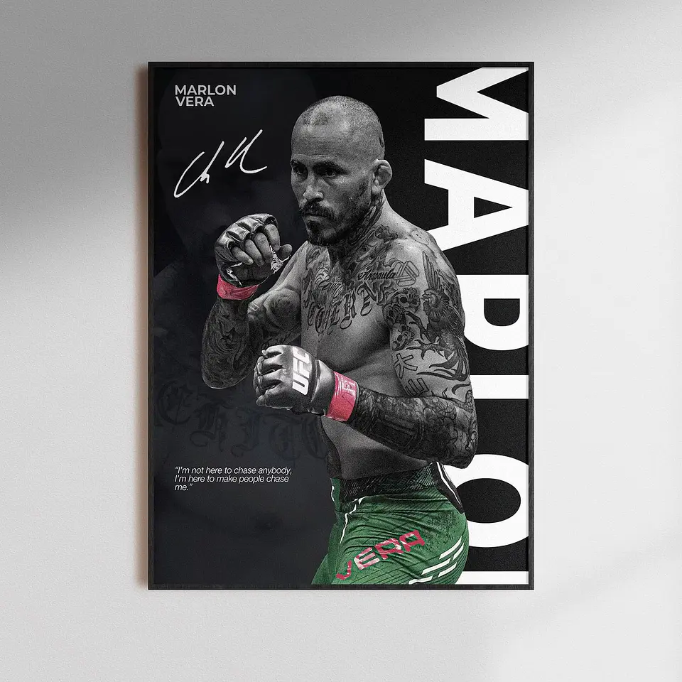 Cuadro UFC Marlon “Chito” Vera Peso Gallo + Marco Negro 1