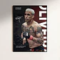 Cuadro UFC Charles Oliveira Peso Ligero + Marco Negro - Miniatura 1