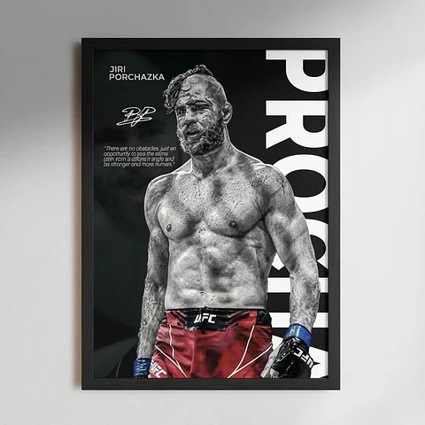 Cuadro Ufc Jiri Prochazka Peso Semipesado + Marco Negro