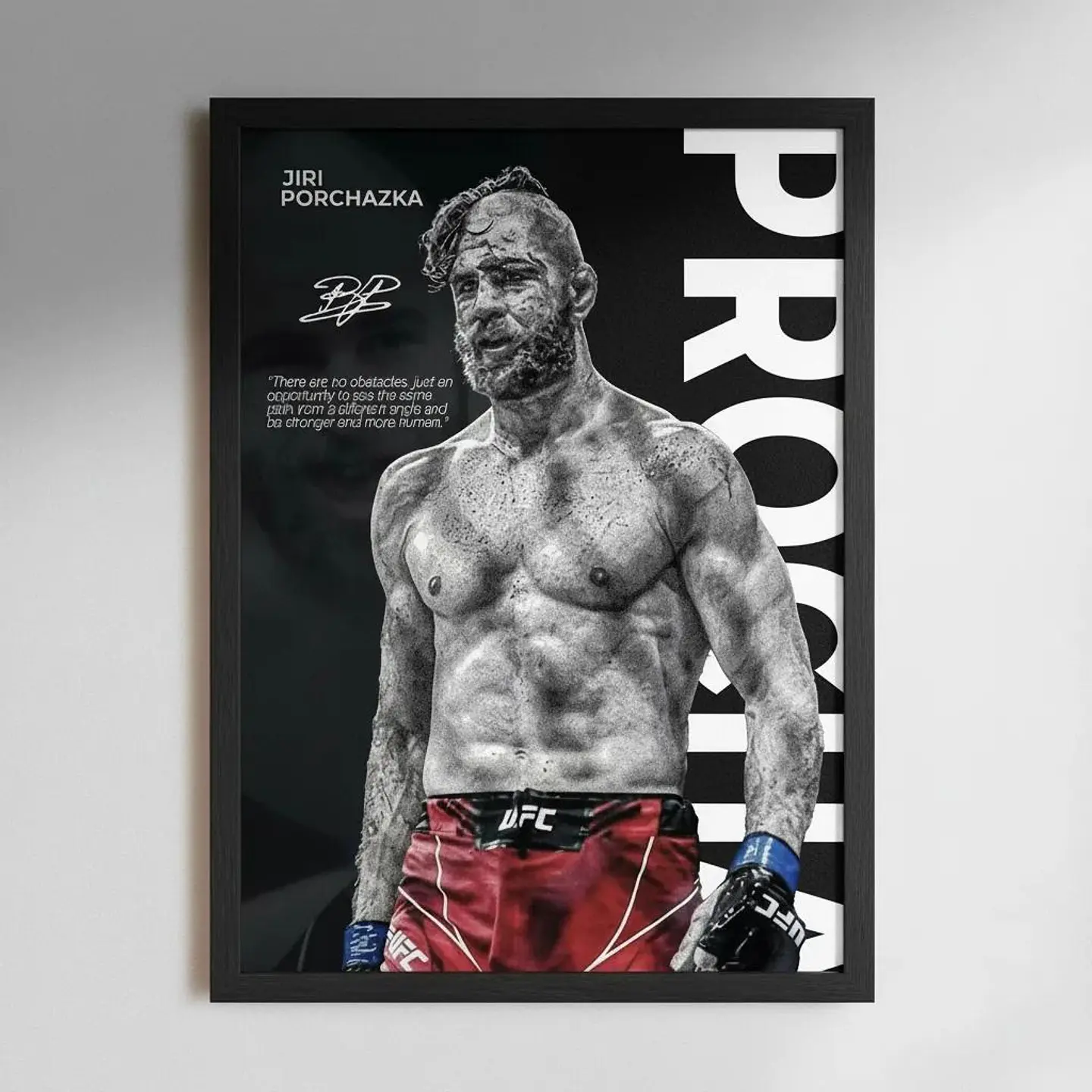 Cuadro Ufc Jiri Prochazka Peso Semipesado + Marco Negro 1