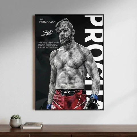 Cuadro Ufc Jiri Prochazka Peso Semipesado + Marco Negro