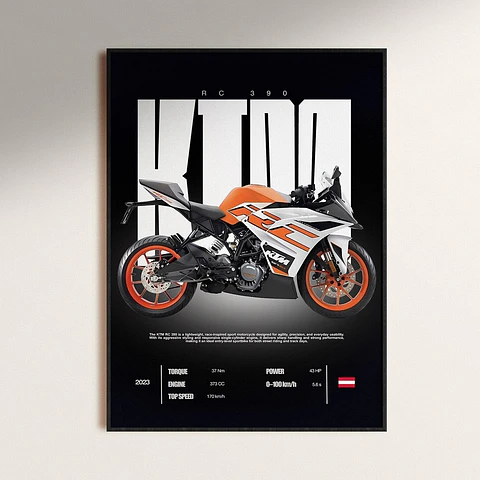 Cuadro Moto Ktm - Rc 390 + Marco