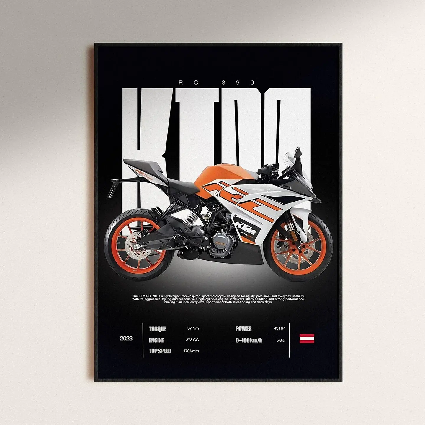 Cuadro Moto Ktm - Rc 390 + Marco 1