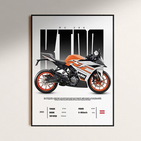 Cuadro Moto Ktm -- Rc 390 + Marco