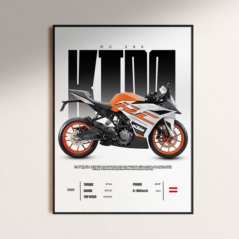 Cuadro Moto Ktm -- Rc 390 + Marco 1