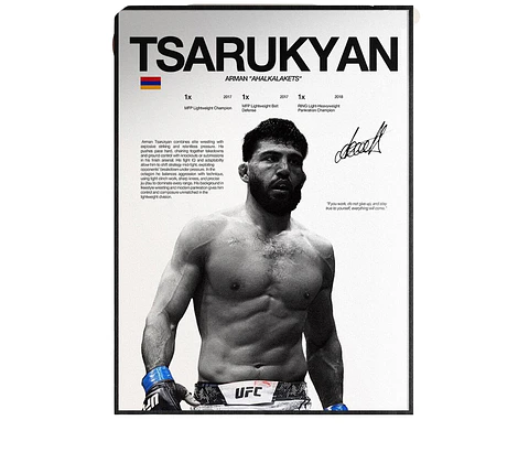 Cuadro Deportivo MMA Arman Tsarukyan UFC + Marco