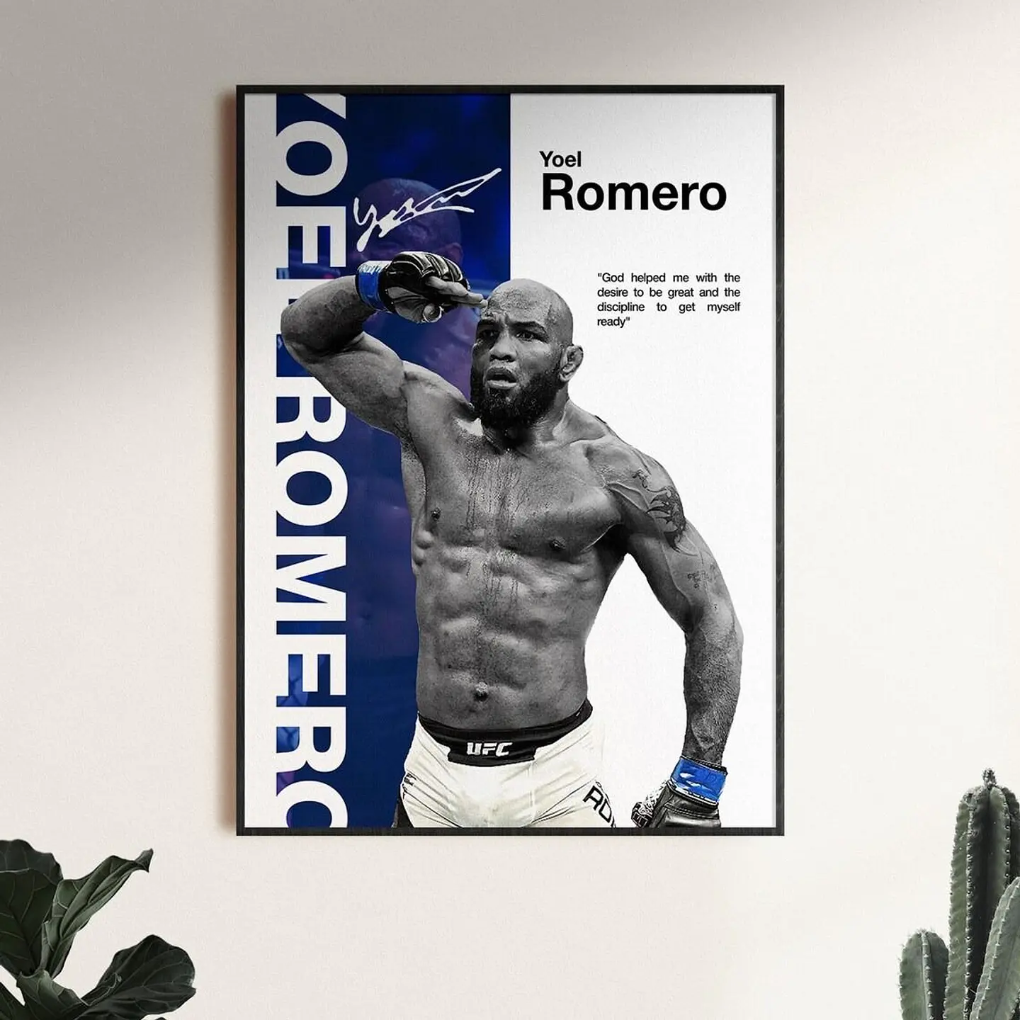Cuadro Yoel “Soldier of God” Romero  UFC  MMA + Marco 1