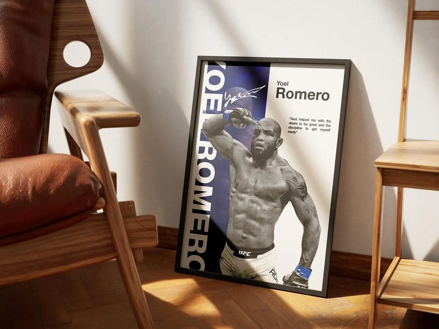 Cuadro Yoel “Soldier of God” Romero  UFC  MMA + Marco 3