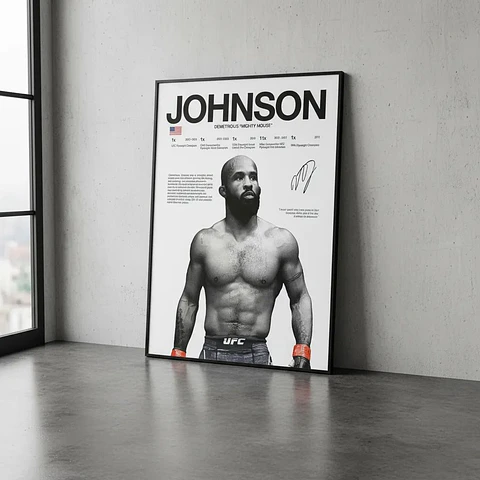 Cuadro Demetrious Mighty Mouse Johnson Leyenda Ufc Mma