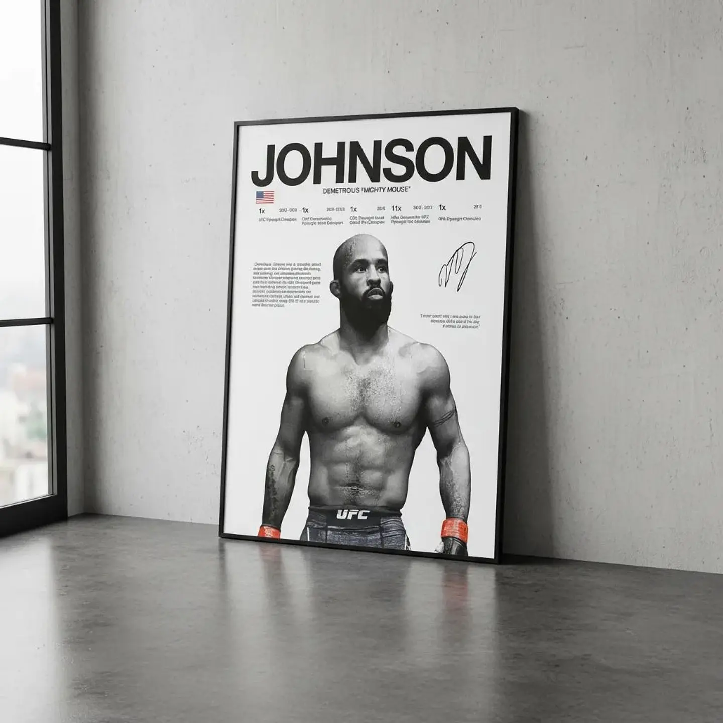 Cuadro Demetrious Mighty Mouse Johnson Leyenda Ufc Mma 1