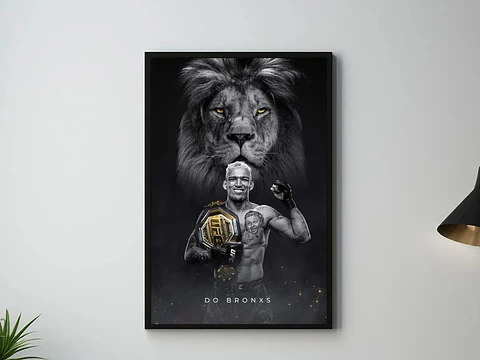 Cuadro Charles Do Bronx Oliveira Y Leon Campeón Ufc Mma