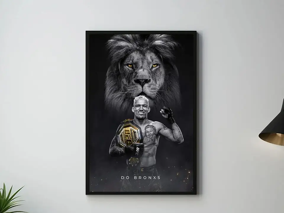 Cuadro Charles Do Bronx Oliveira Y Leon Campeón Ufc Mma 1