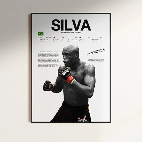 Cuadro Anderson “The Spider” Silva  Ícono UFC y MMA + Marco