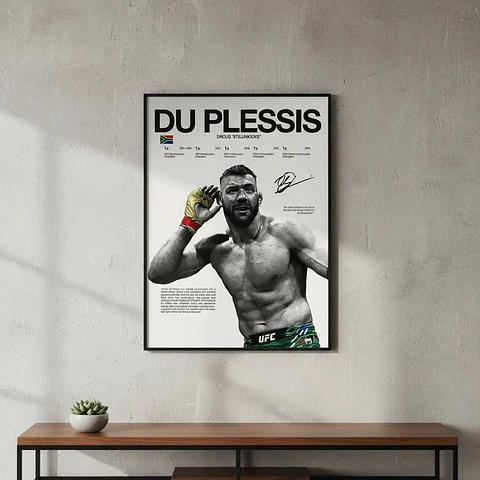 Cuadro Campeón Ufc Dricus Du Plessis Stillknocks + Marco