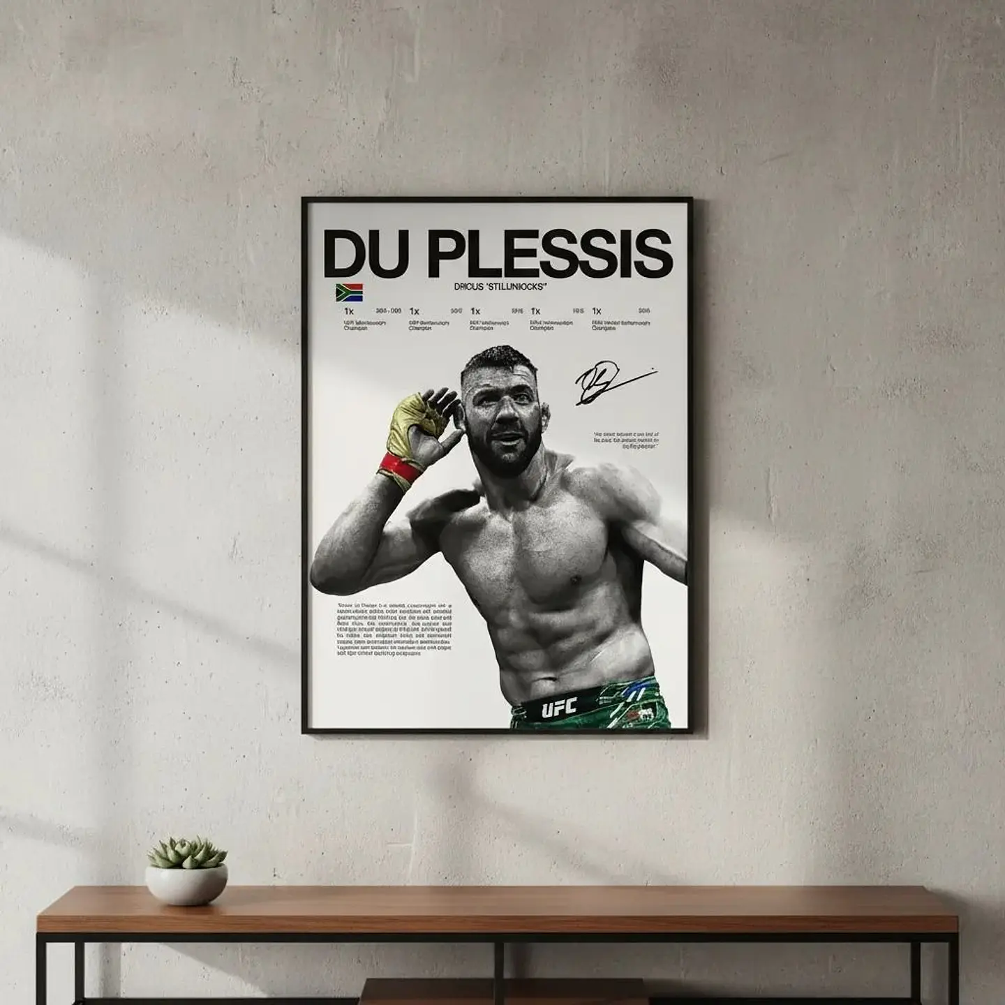 Cuadro Campeón Ufc Dricus Du Plessis Stillknocks + Marco 1