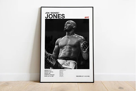 Cuadro Campeón UFC VI  Jon Jones “Bones” + Marco