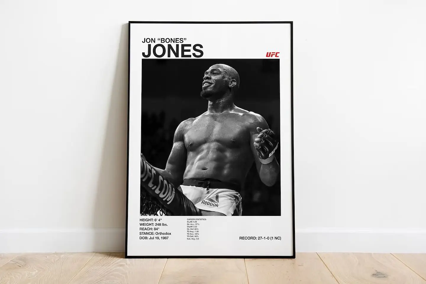 Cuadro Campeón UFC VI  Jon Jones “Bones” + Marco 1