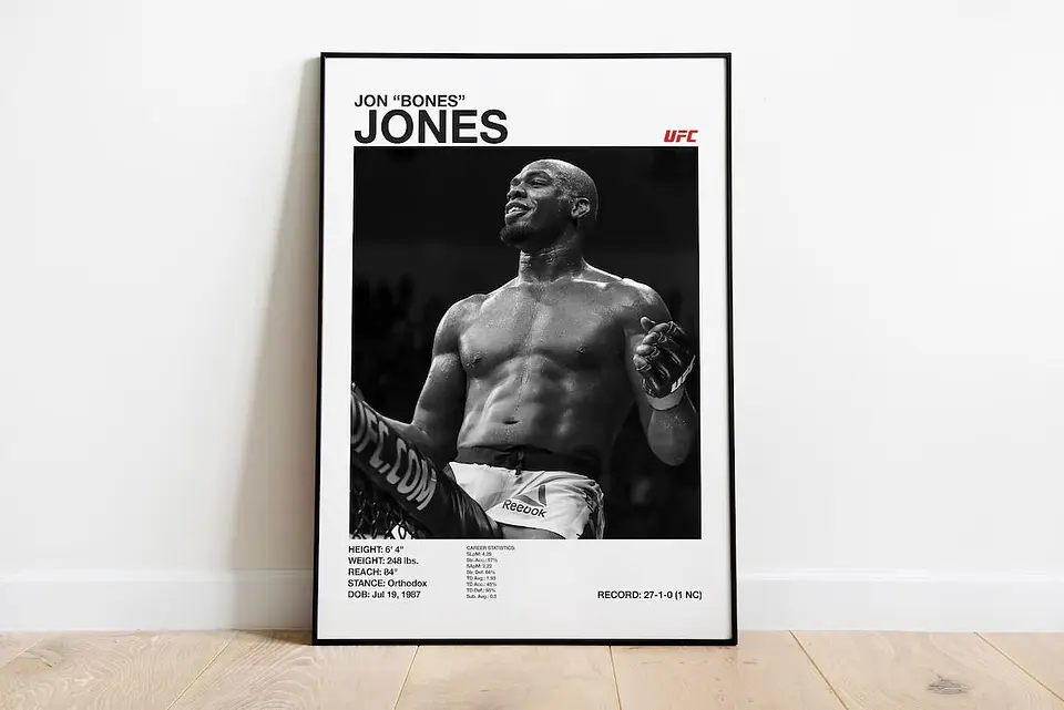 Cuadro Campeón UFC VI  Jon Jones “Bones” + Marco 1