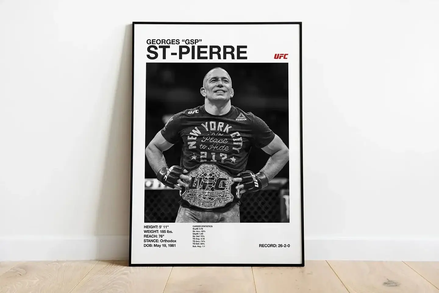 Cuadro Georges St-Pierre  Peso Welter UFC “Rush” + Marco 1