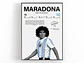 Cuadro Diego Armando Maradona Leyenda Eterna del Fútbol + Marco - Miniatura 1