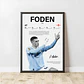 Cuadro Phil Foden Leyenda del Manchester City + Marco - Miniatura 2