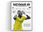 Cuadro Neymar Jr Brasil Estrella de la Selección + Marco - Miniatura 1