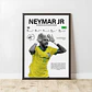 Cuadro Neymar Jr Brasil Estrella de la Selección + Marco - Miniatura 2