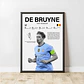 Cuadro Kevin De Bruyne Fútbol Manchester City Maestro del Juego + Marco - Miniatura 2