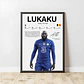 Cuadro Romelu Lukaku Fútbol Potencia y Gol + Marco - Miniatura 2