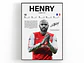 Cuadro Thierry Henry Fútbol Leyenda Francesa + Marco - Miniatura 1