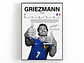 Cuadro Antoine Griezmann Fútbol Leyenda de Francia + Marco - Miniatura 1