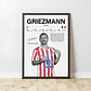 Cuadro Antoine Griezmann Fútbol Atlético de Madrid + Marco - Miniatura 2